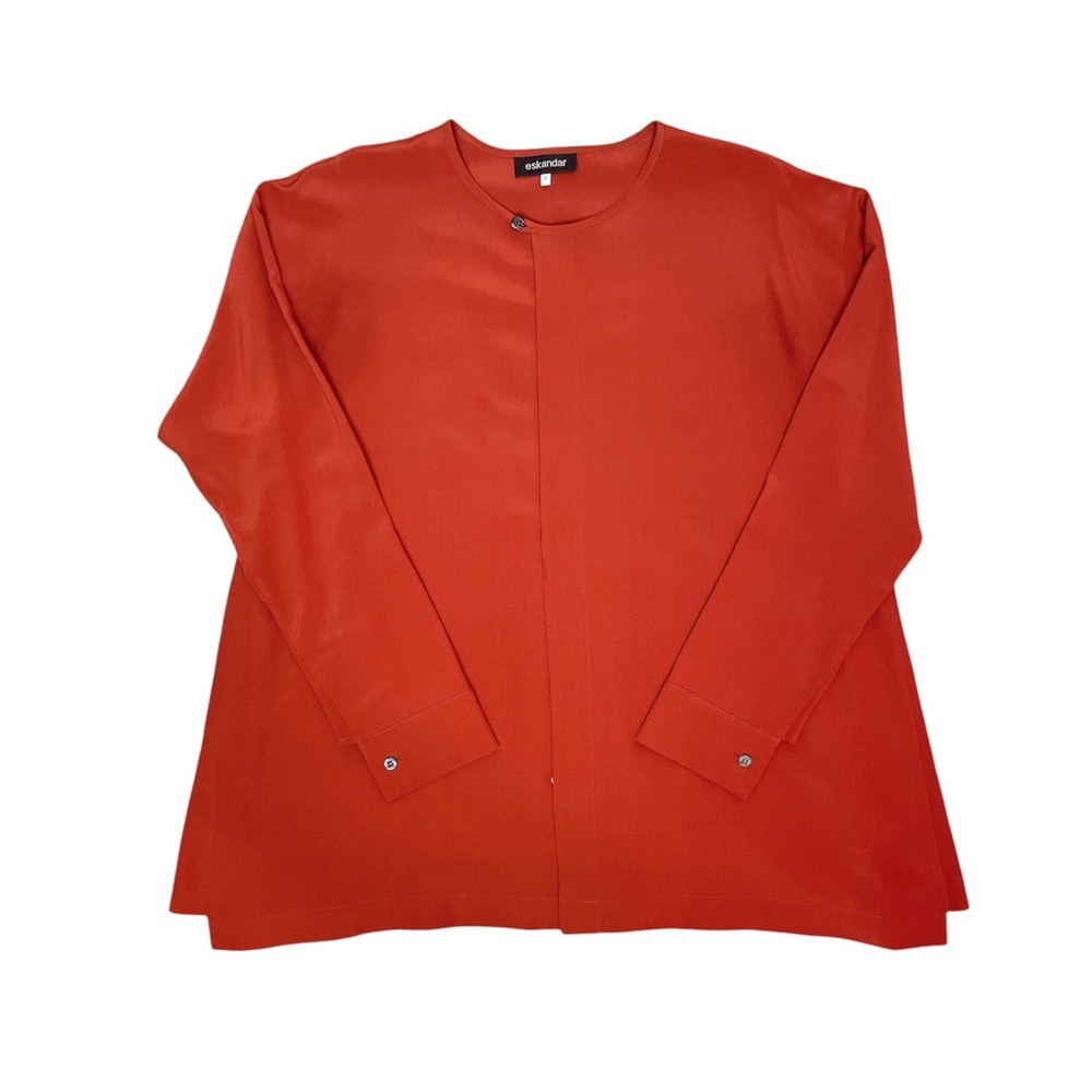 ESKANDAR Silk Wide A-Line Tunic Blouse \\ 0 (US 6/8)